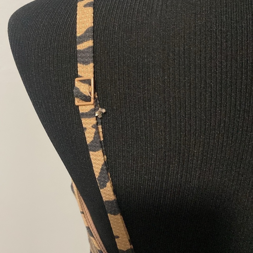 Aerie Wrap Top One Piece Swimsuit Tiger Stripe Print Sz L Long - Picture 5 of 8